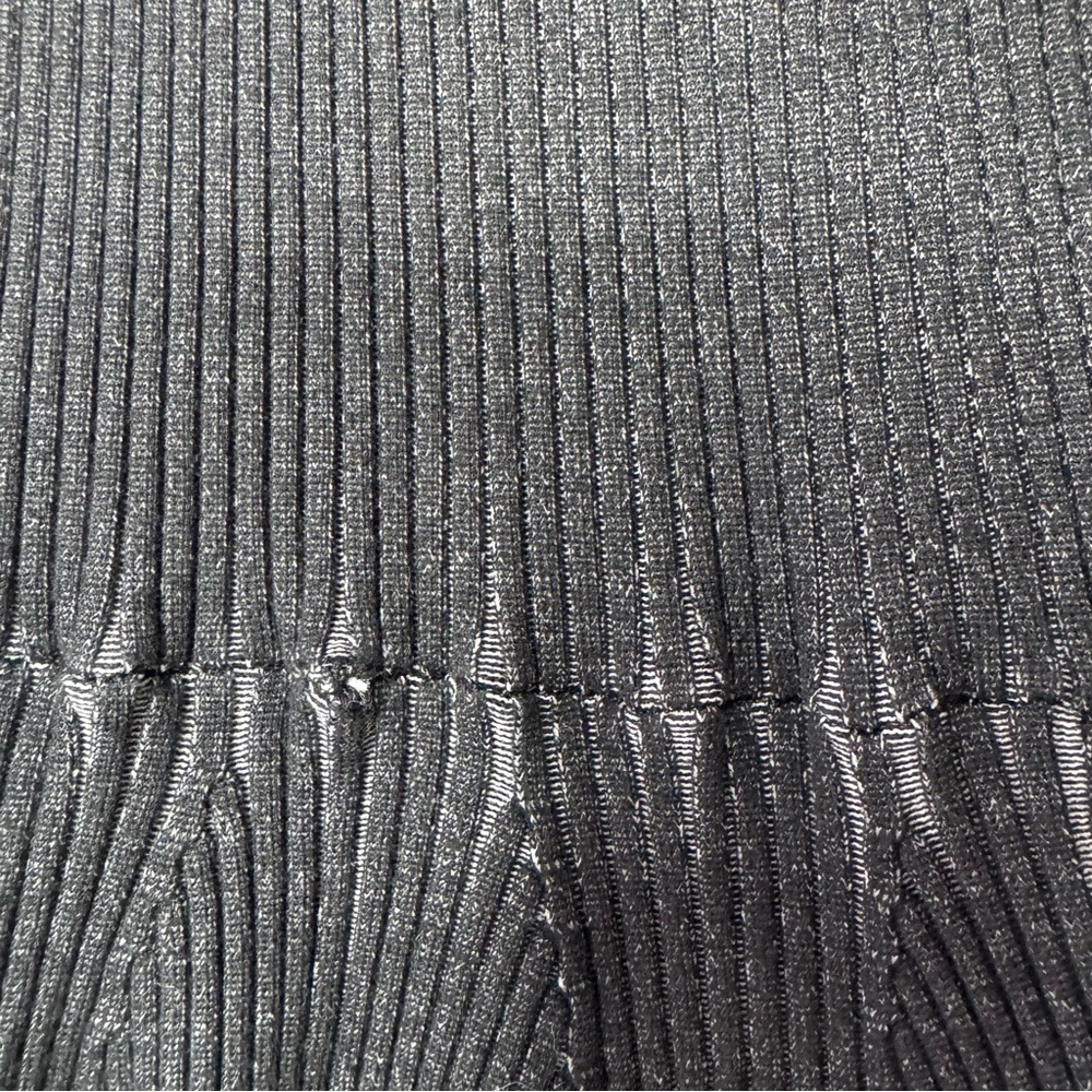 Victoria secret dress black grey stretchy ribbed tiered ruffle bottom *flaws* - Picture 13 of 13